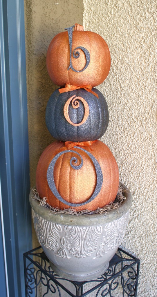 Glitter {Pumpkin} Topiary | A Diamond in the Stuff