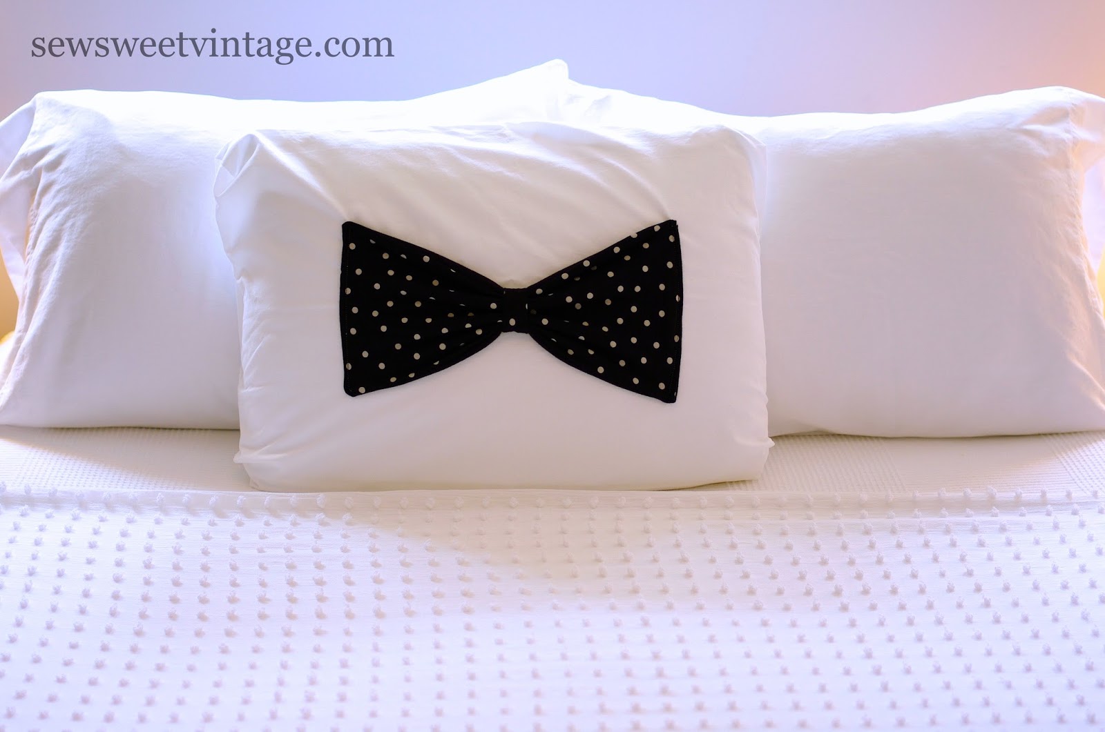 Big Bow Tie Pillow Case Sew Sweet Vintage