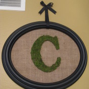 Burlap, Moss, and a Monogram