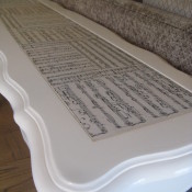 Sheet Music Sofa Table | A Diamond in the Stuff