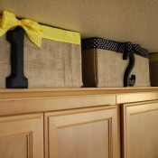 Burlap Bins Kitchen Storage