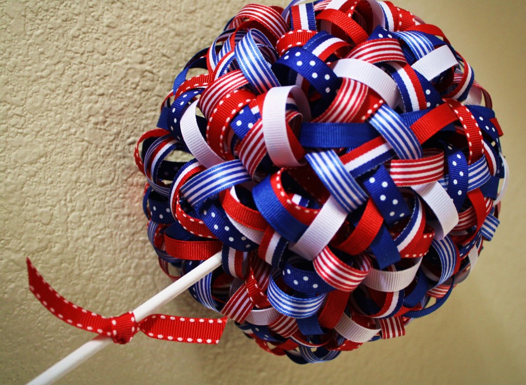Patriotic Ribbon Topiary