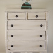 Shabby White Dresser {With Chalk Paint}