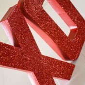 Valentine's Glitter Letters