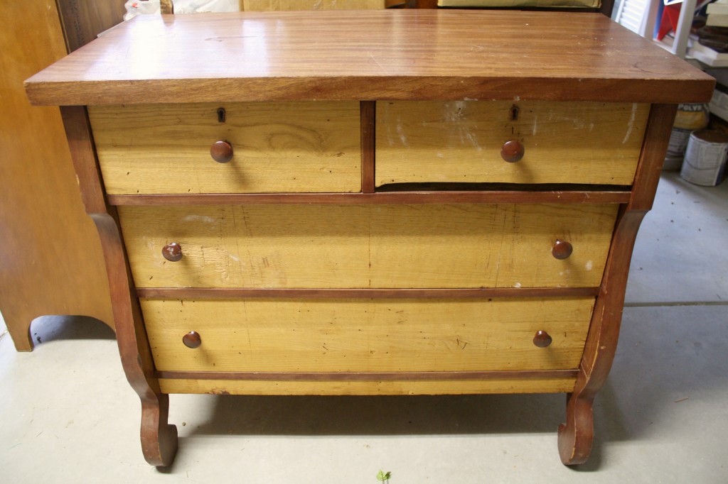 emerald green dresser before