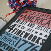 Framed 4th of July Subway Art