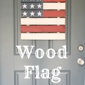 wood flag wreath
