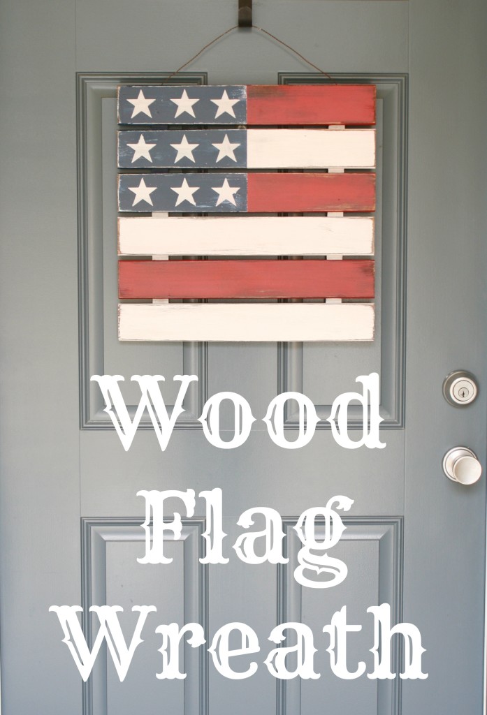 wood flag wreath