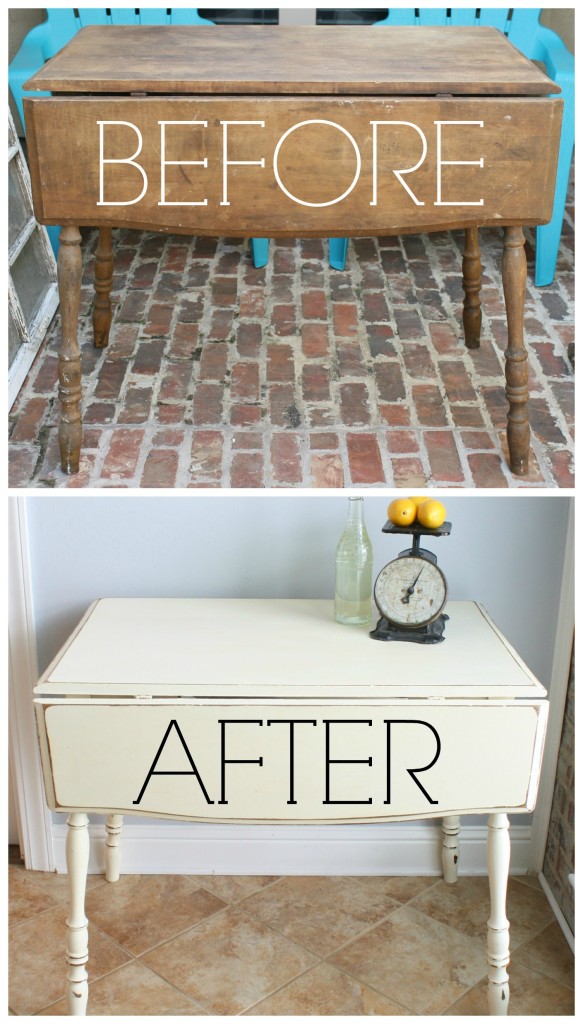 Vintage Drop Leaf Kitchen Table 