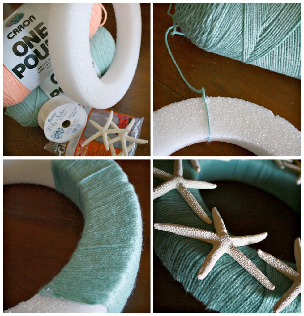 Starfish Yarn Wreath