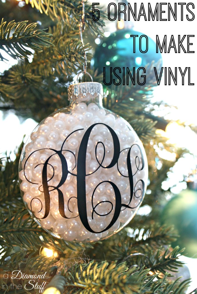5 Ornaments to Make Using Vinyl | A Diamond in the Stuff