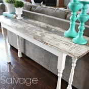 DIY Salvage Sofa Table | A Diamond in the Stuff