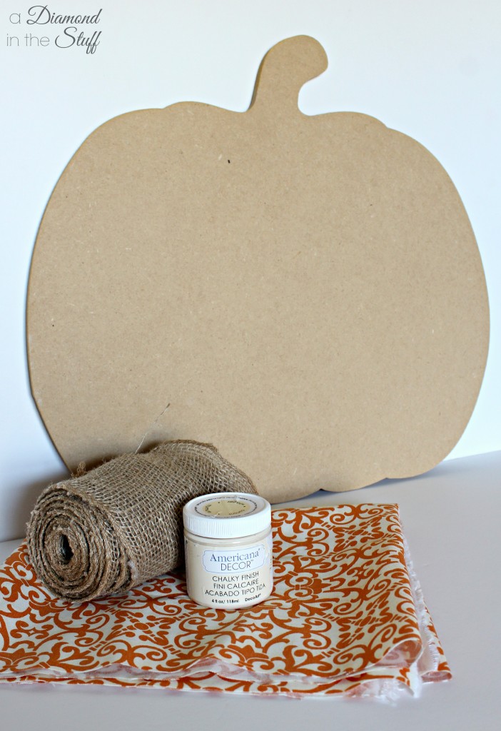 Decoupaged Pumpkin Door Hanger | A Diamond in the Stuff