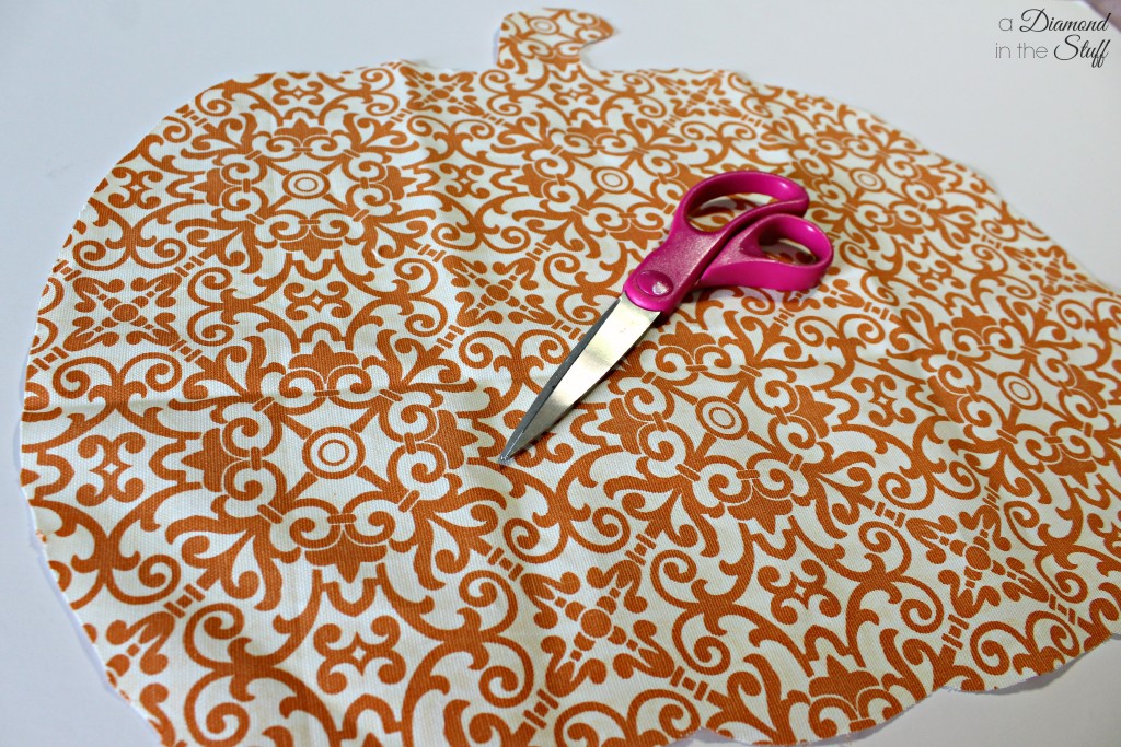 Decoupaged Pumpkin Door Hanger | A Diamond in the Stuff