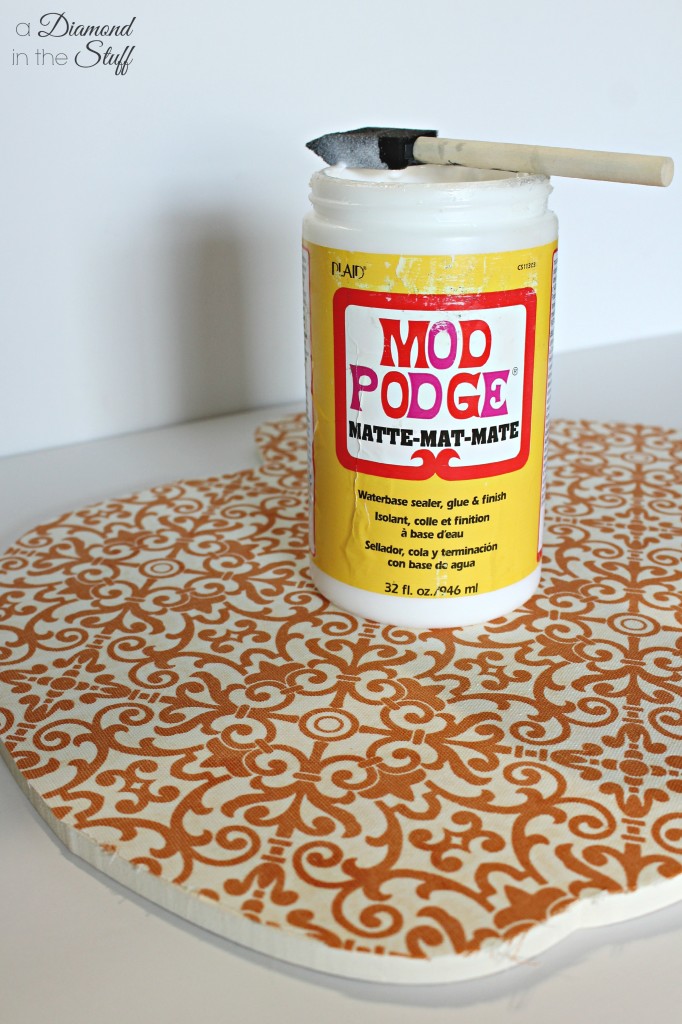 Decoupaged Pumpkin Door Hanger | A Diamond in the Stuff