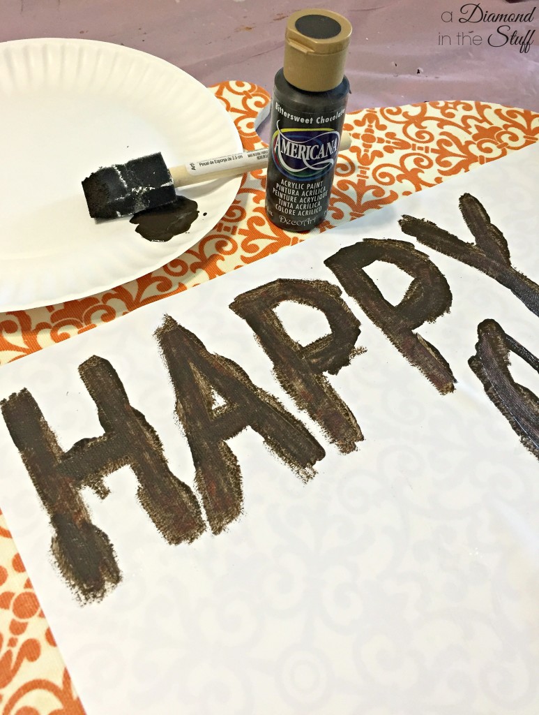 Decoupaged Pumpkin Door Hanger | A Diamond in the Stuff