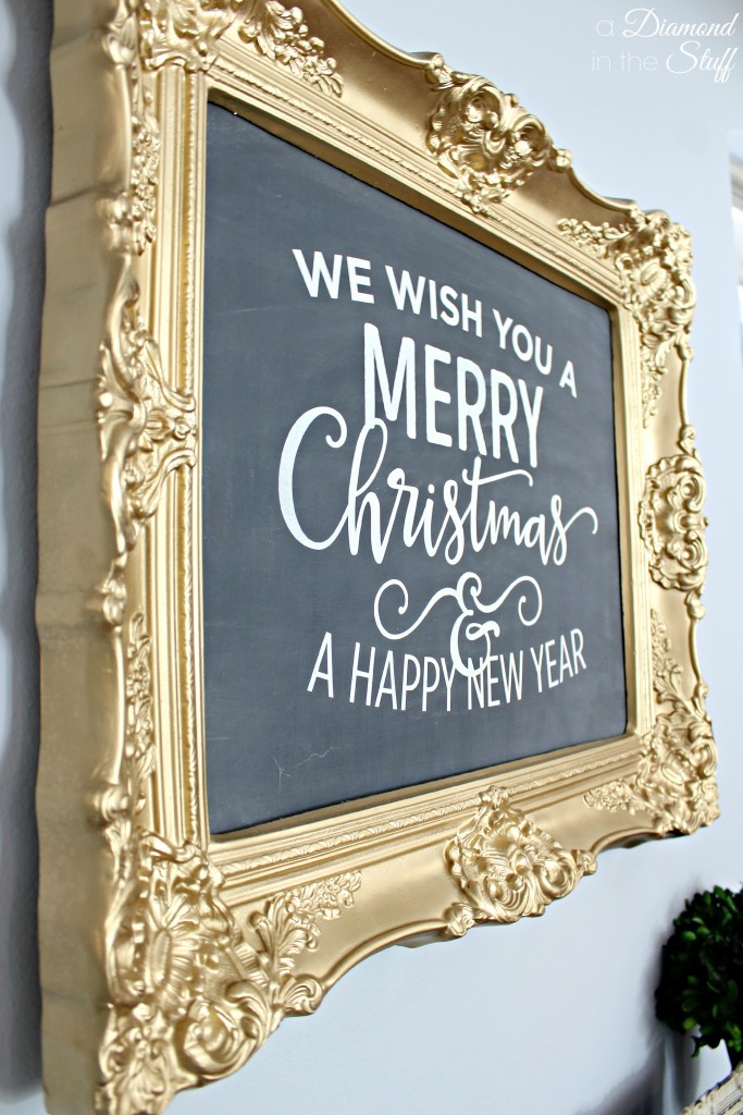 DIY Faux Christmas Chalkboard | A Diamond in the Stuff