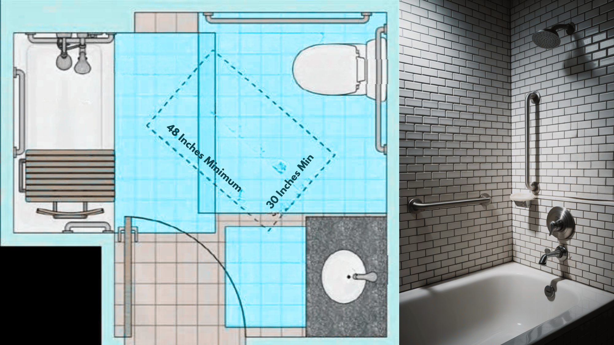 ada shower and bathtub requirements