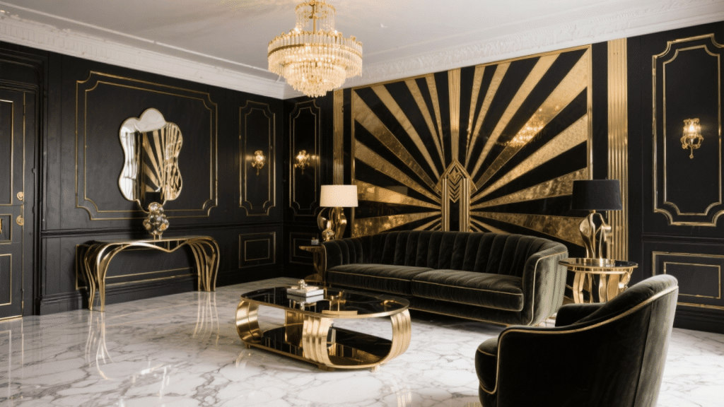 art deco living room