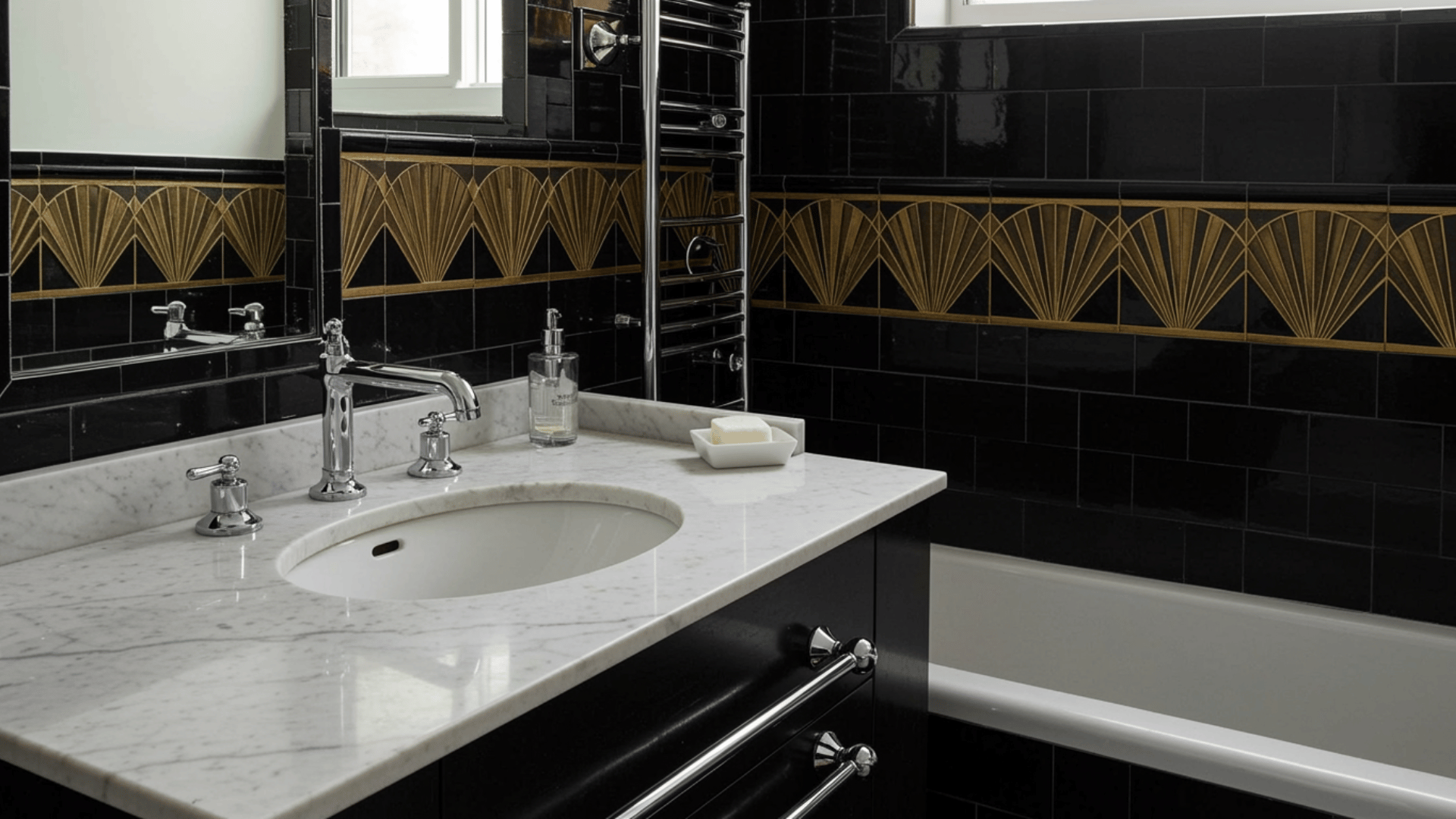 art deco tile borders