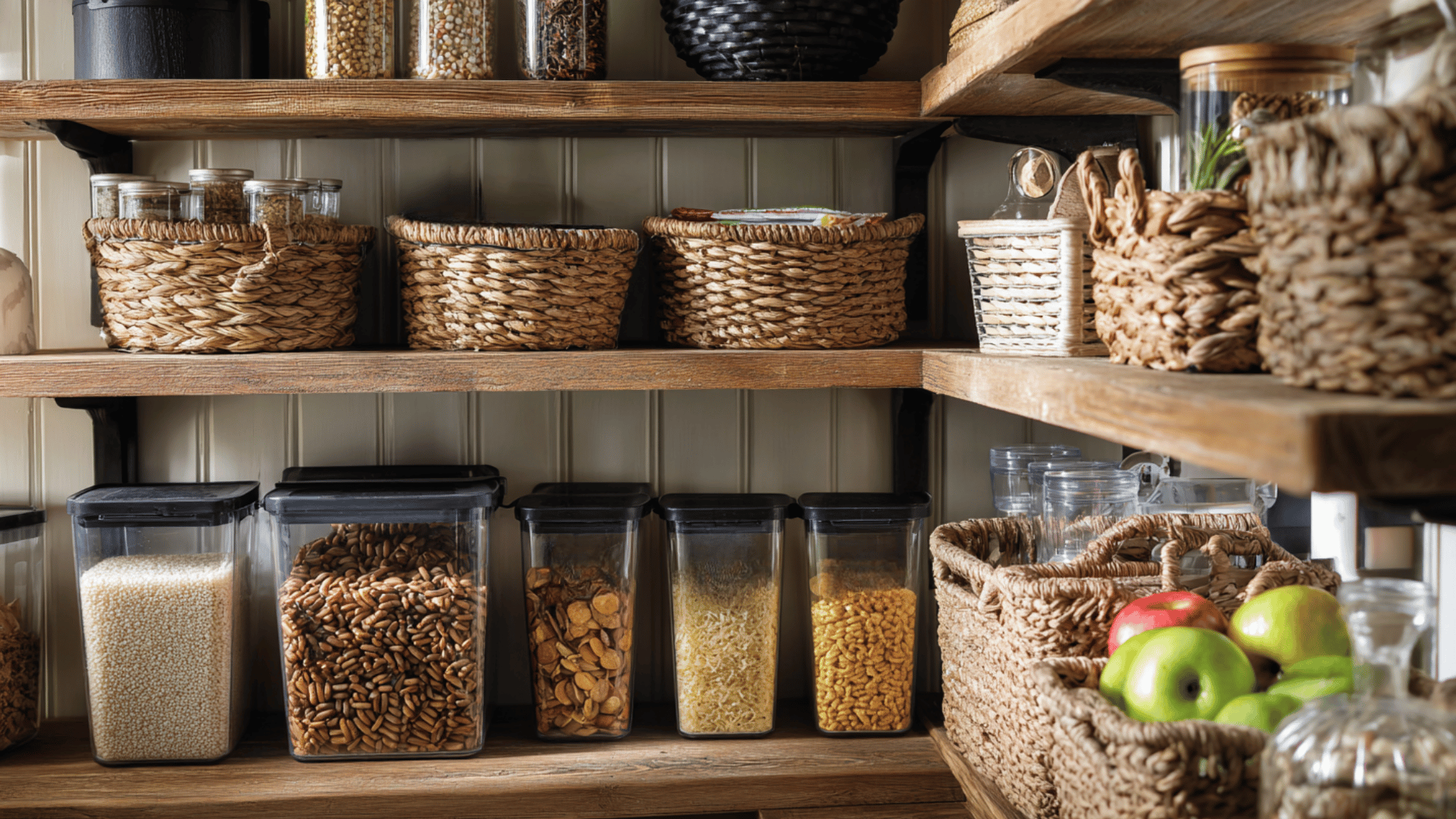 basket and bin shelves