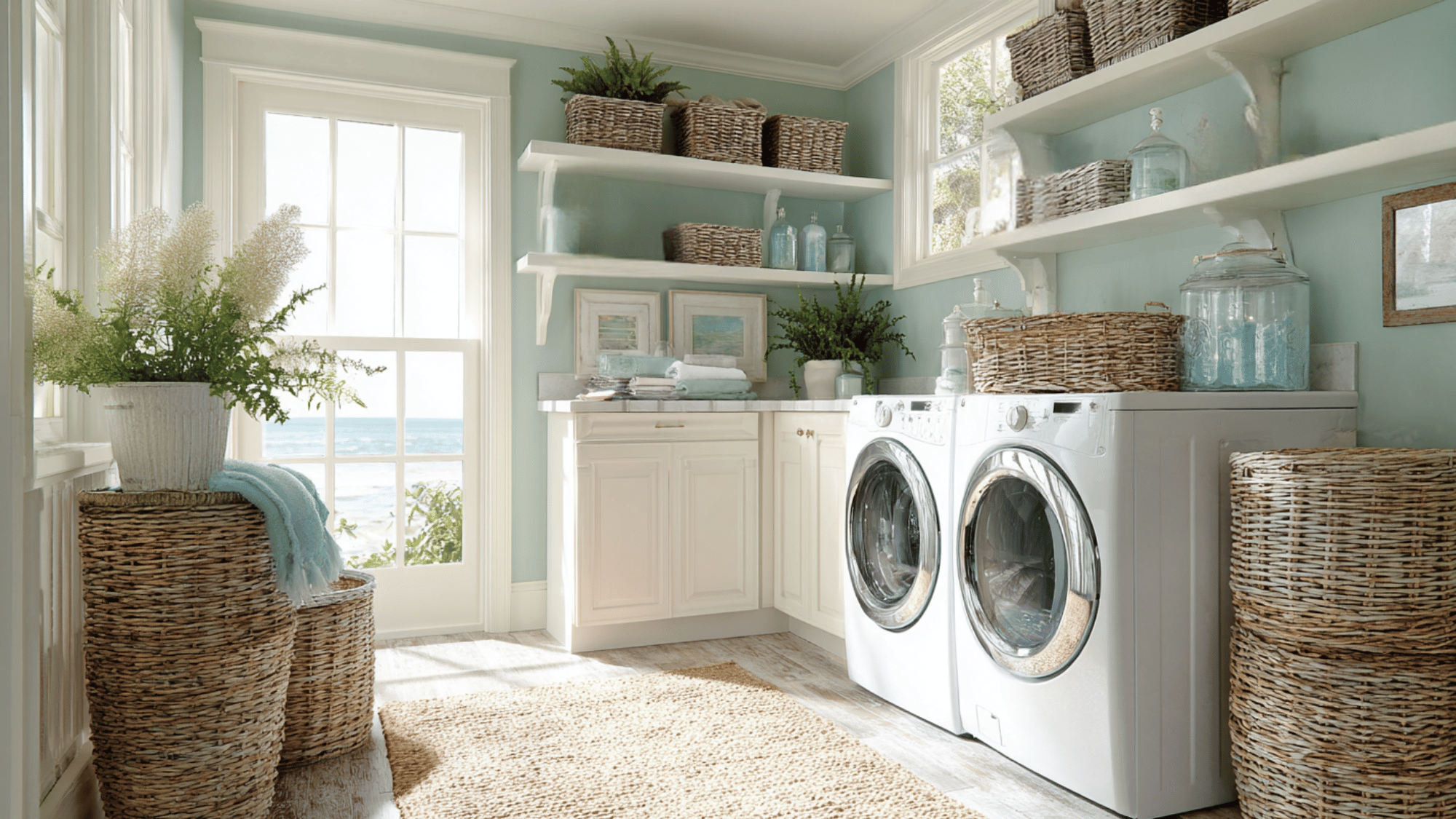 beachy coastal laundry vibes