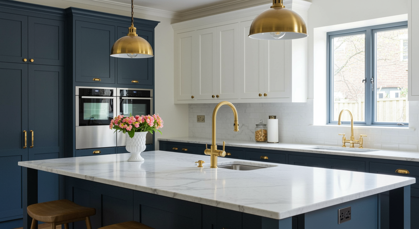 brass and gold fixtures