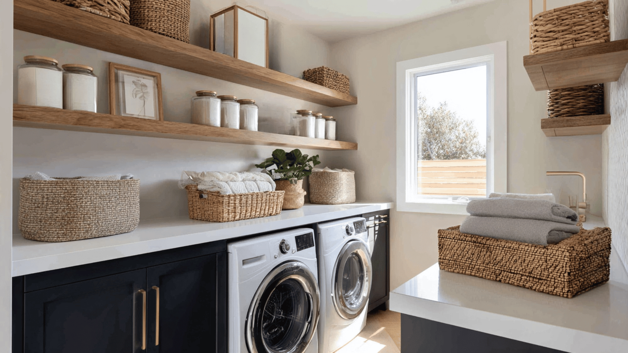 built in laundry cabinets