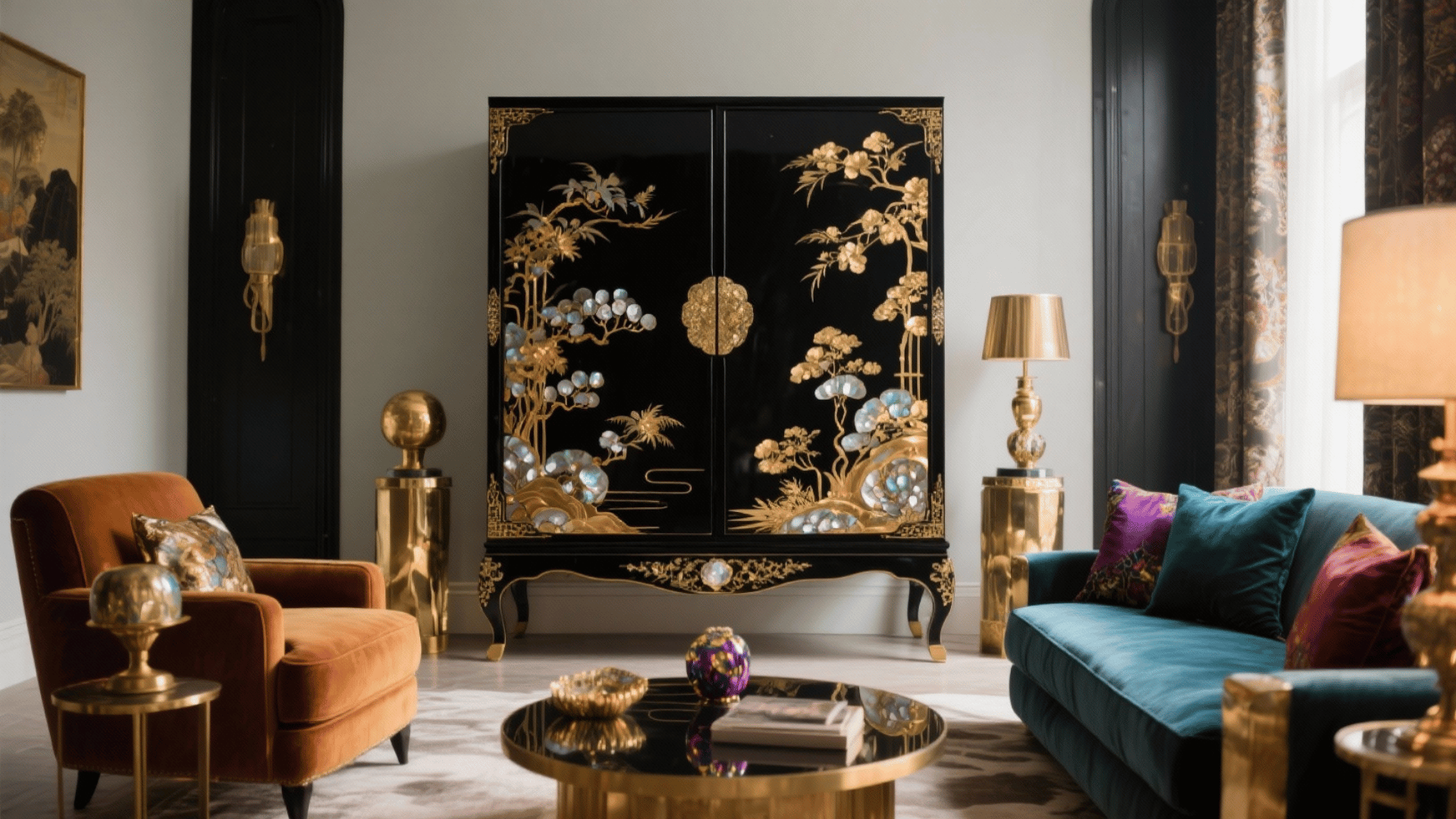 chinoiserie cabinet integration
