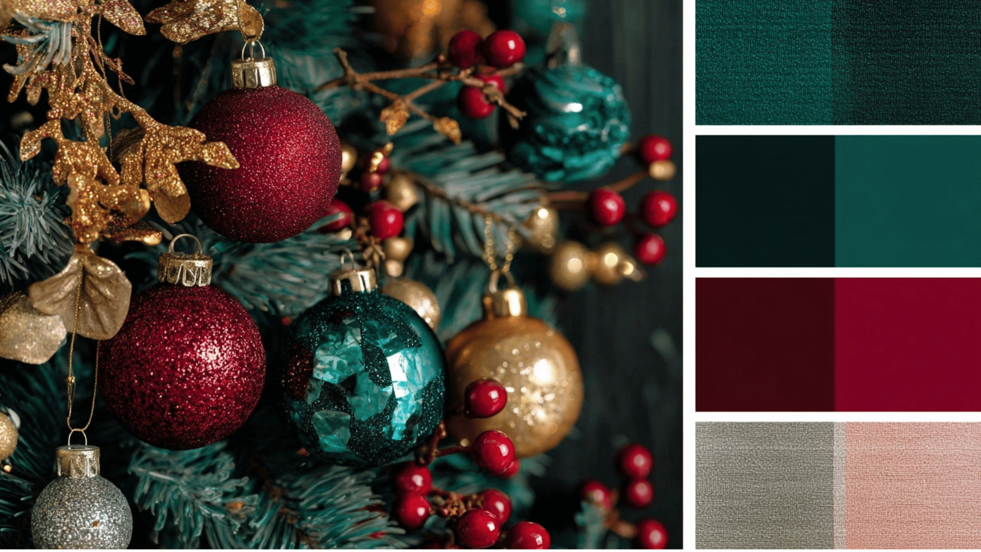 choosing the right colour palette for a christmas tree