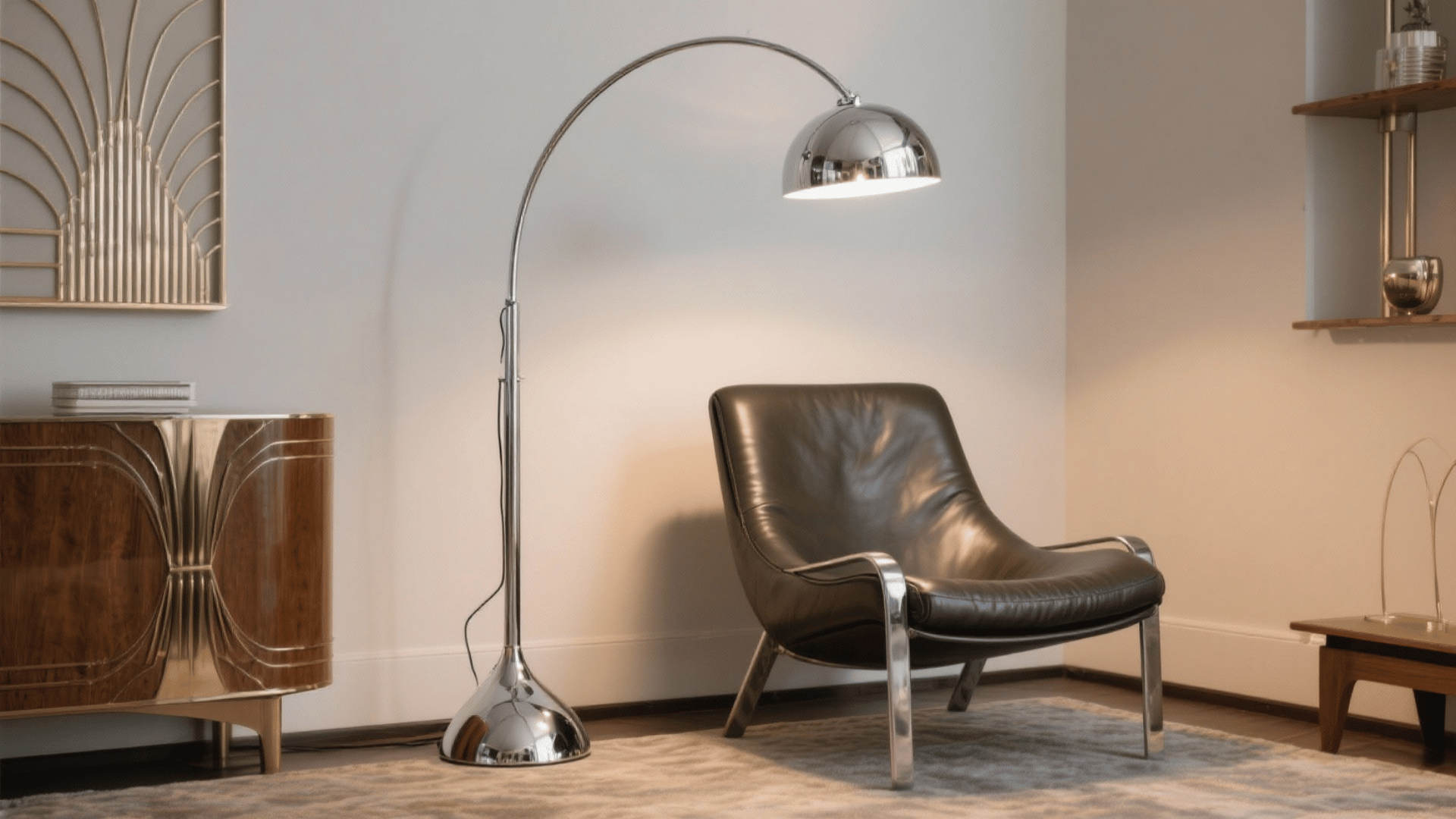 chrome floor lamp