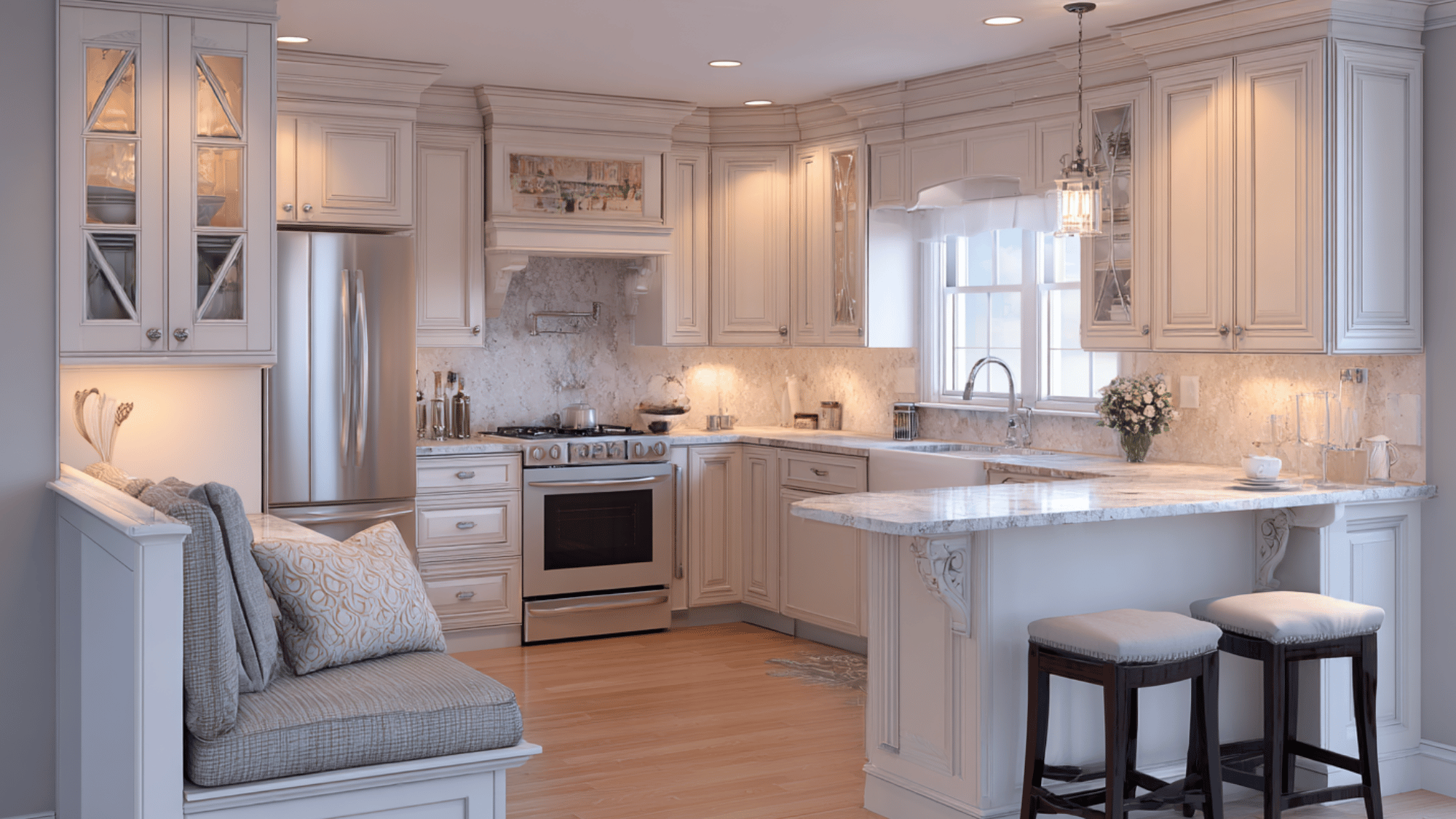 classic l shape with peninsula