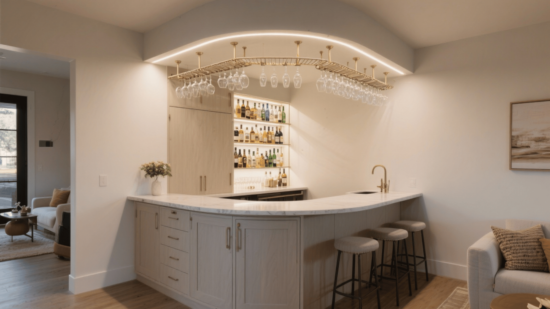 corner bar maximizing awkward spaces