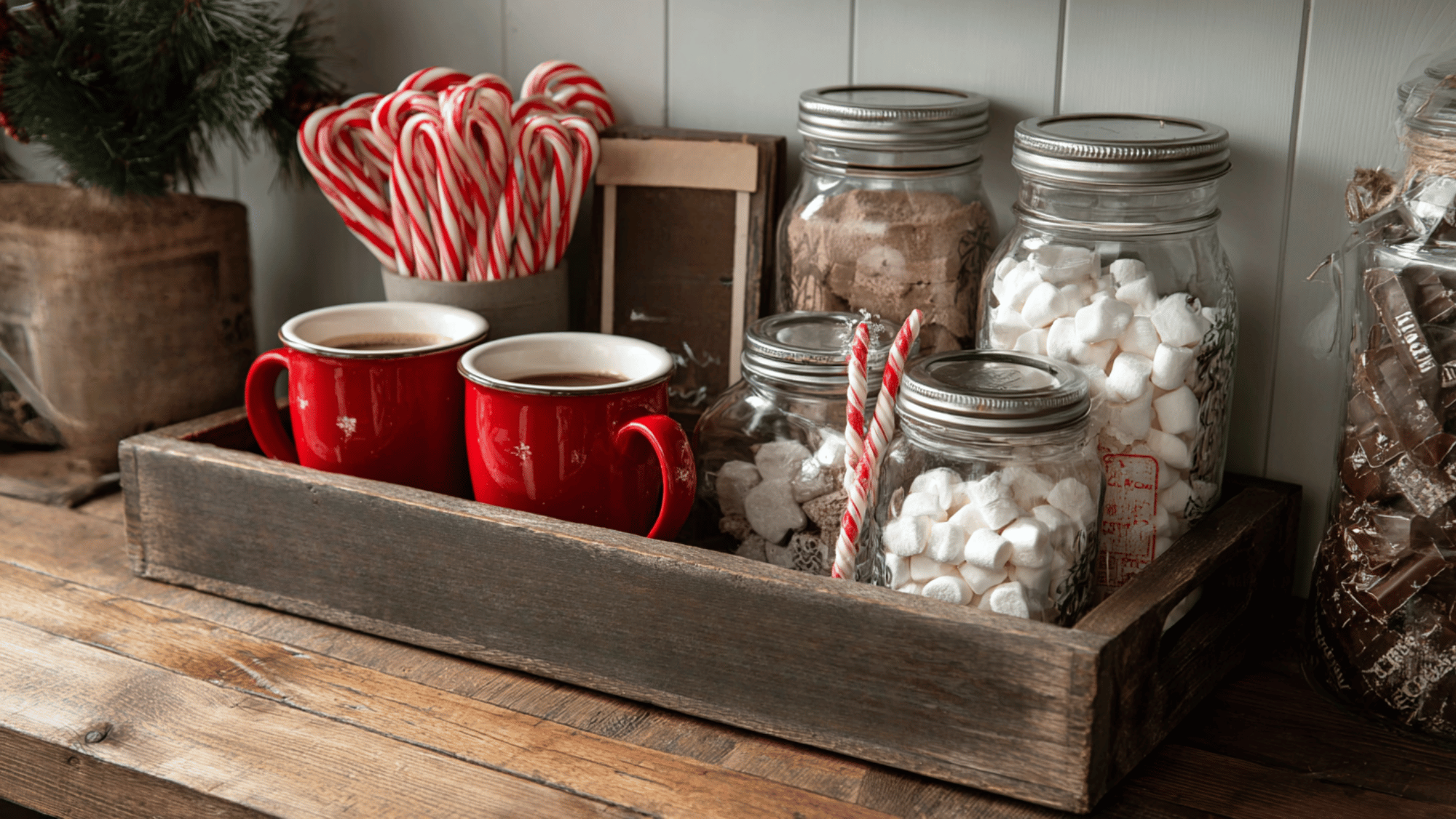 cozy hot cocoa station
