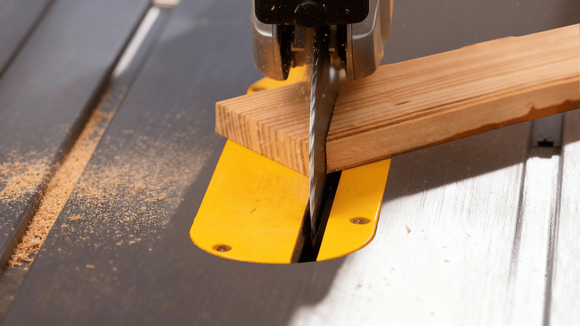 cut wood pieces at 45 degree angles