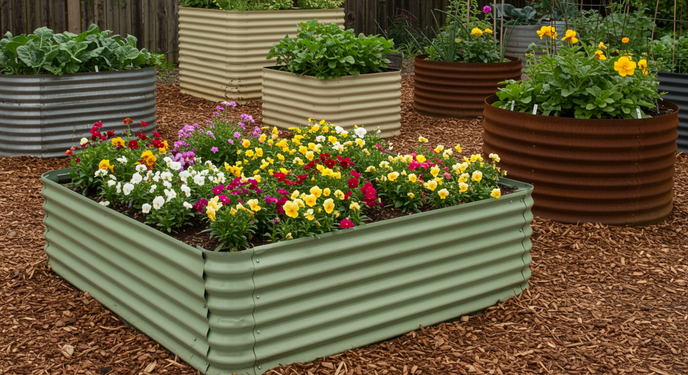 diy raised garden bed layers