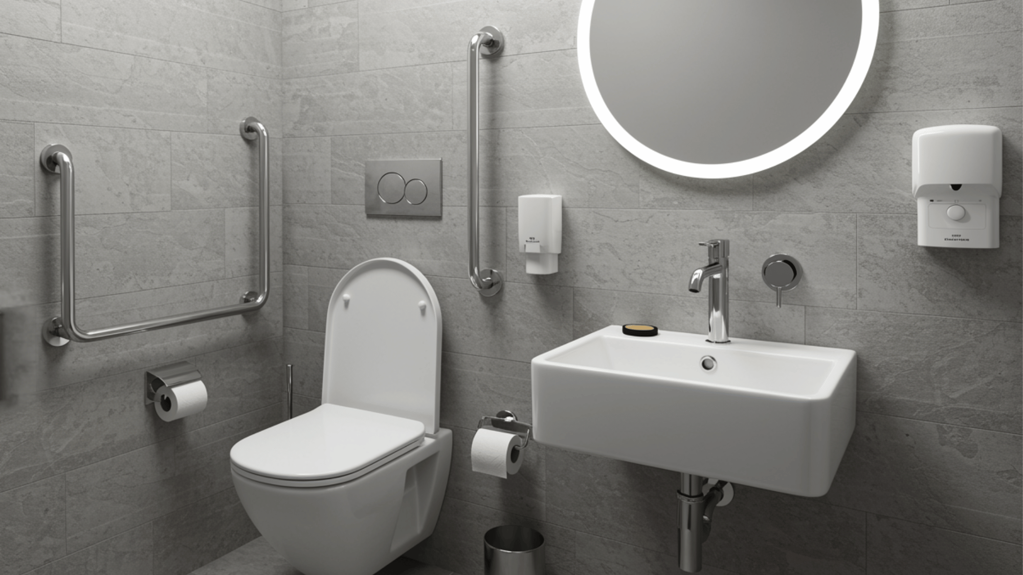 extra touches for safety and ease in ada bathroom design