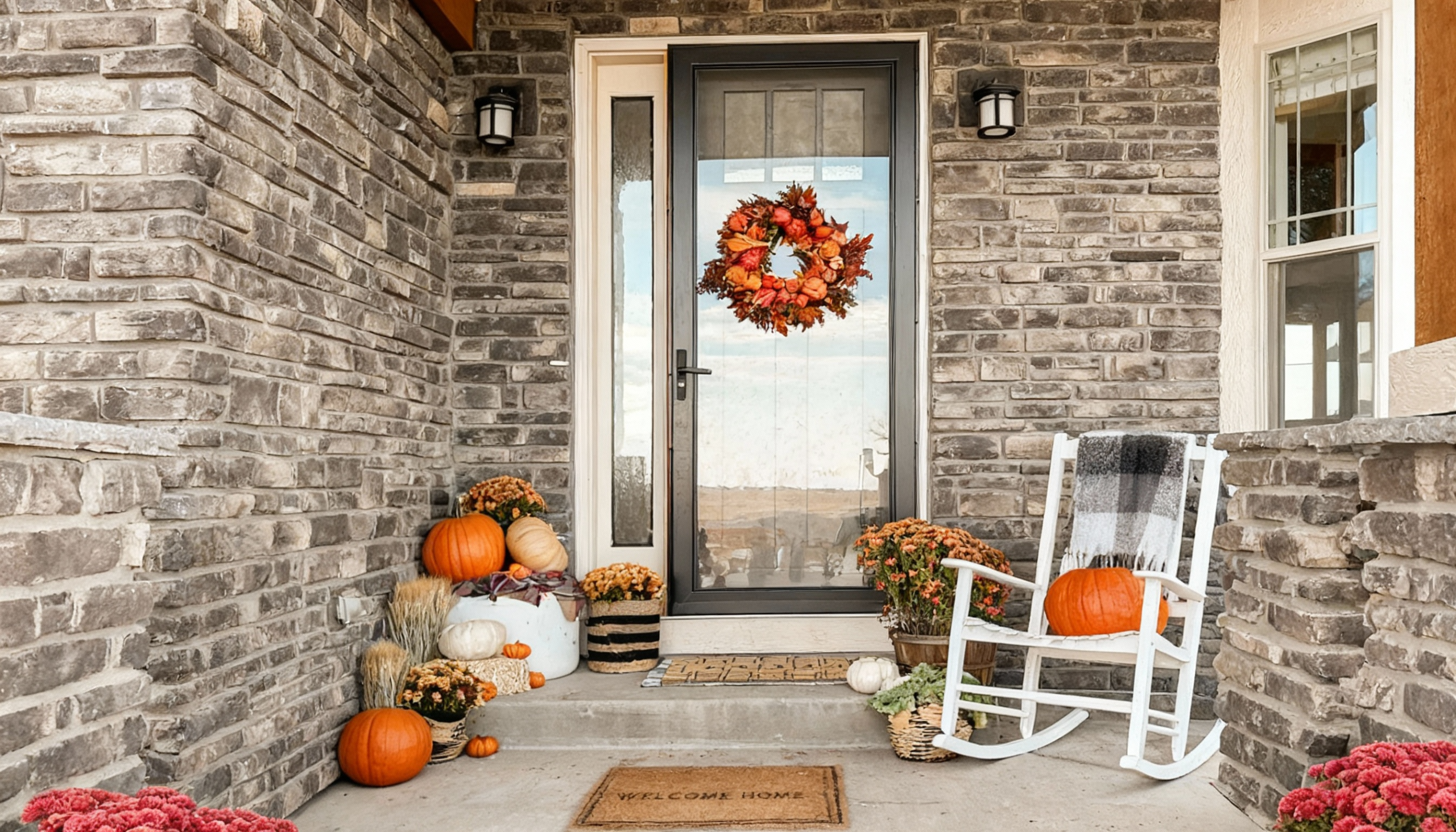 fall small front porch ideas