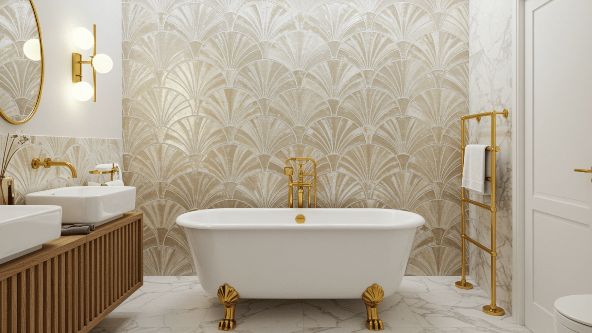 fan shaped wall tiles