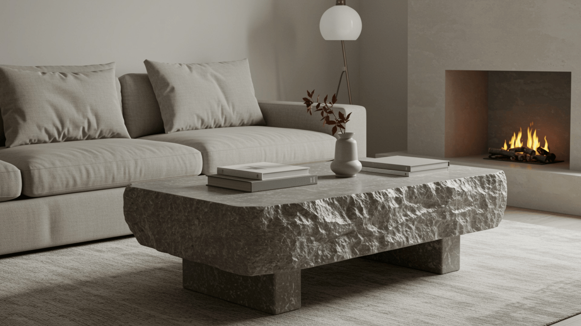 feature one strong stone element