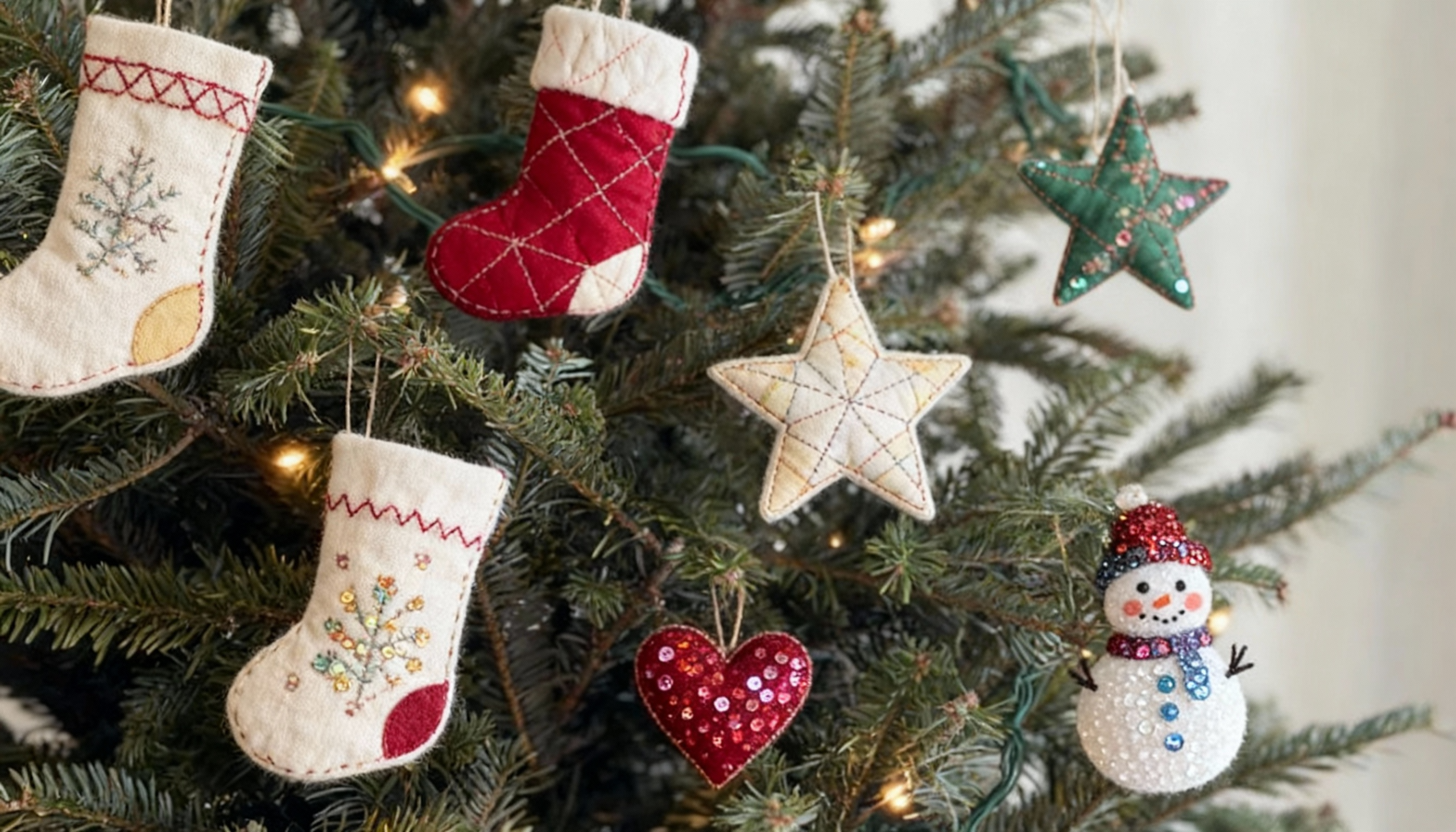 felt and fabric ornaments