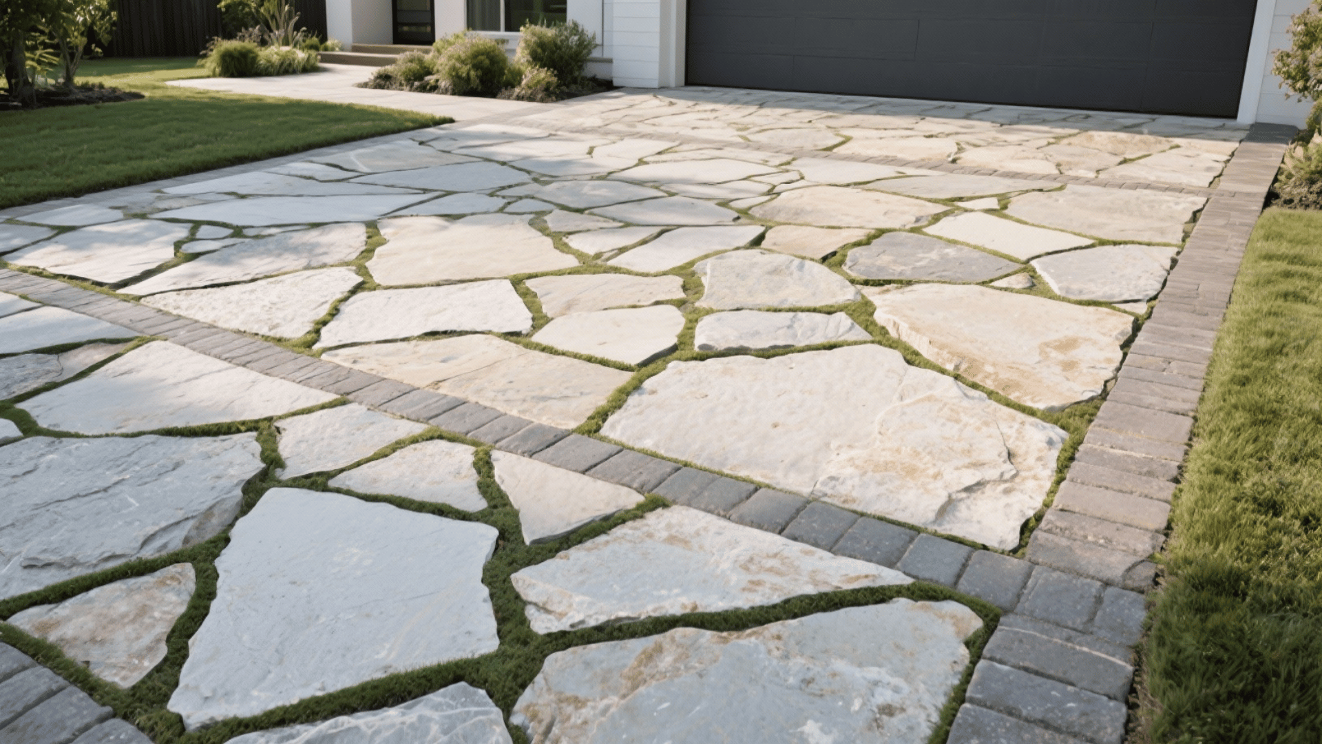 flagstone wide mortar joints