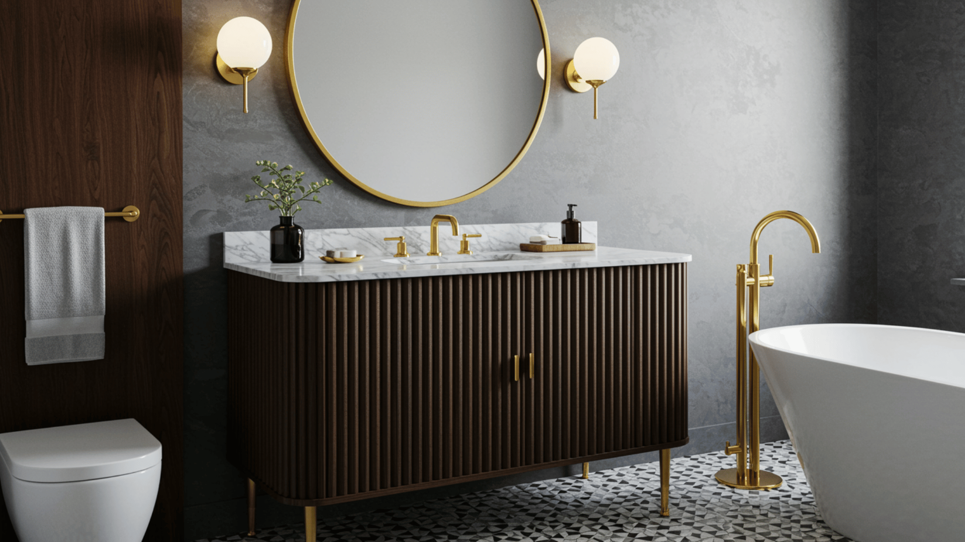 fluted vanity design