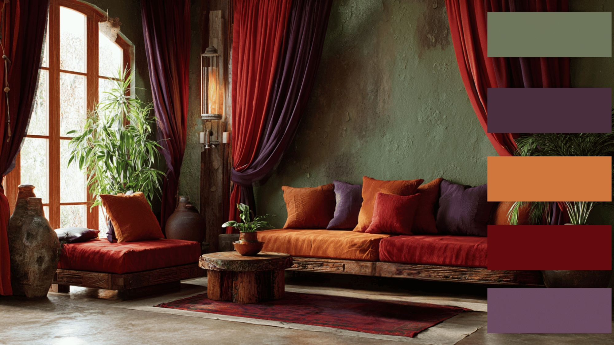 forent green plum burnt-orange