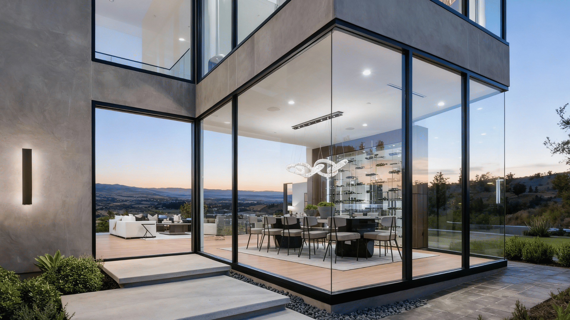 glass glass corner windows