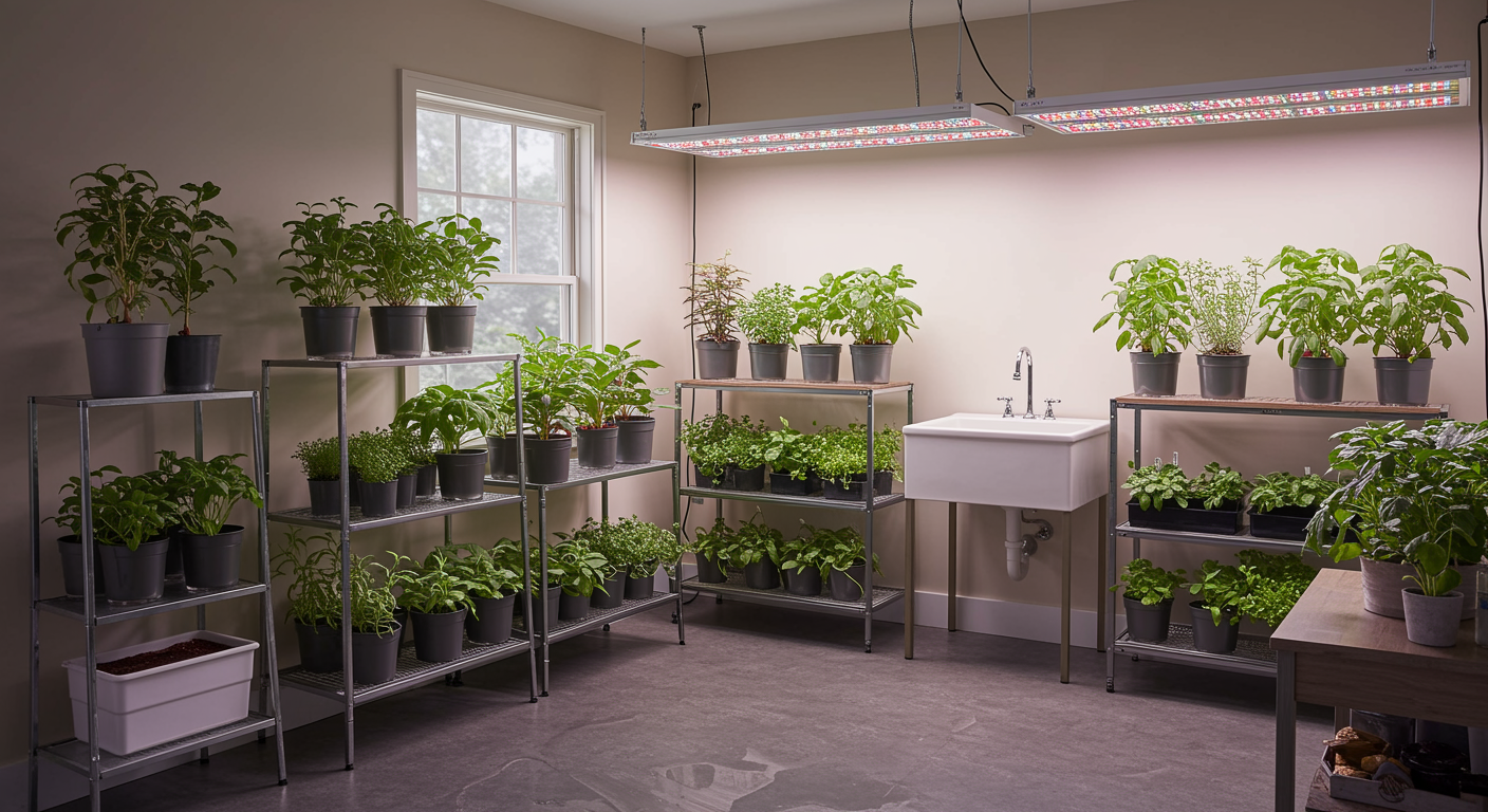 greenhouse and indoor garden
