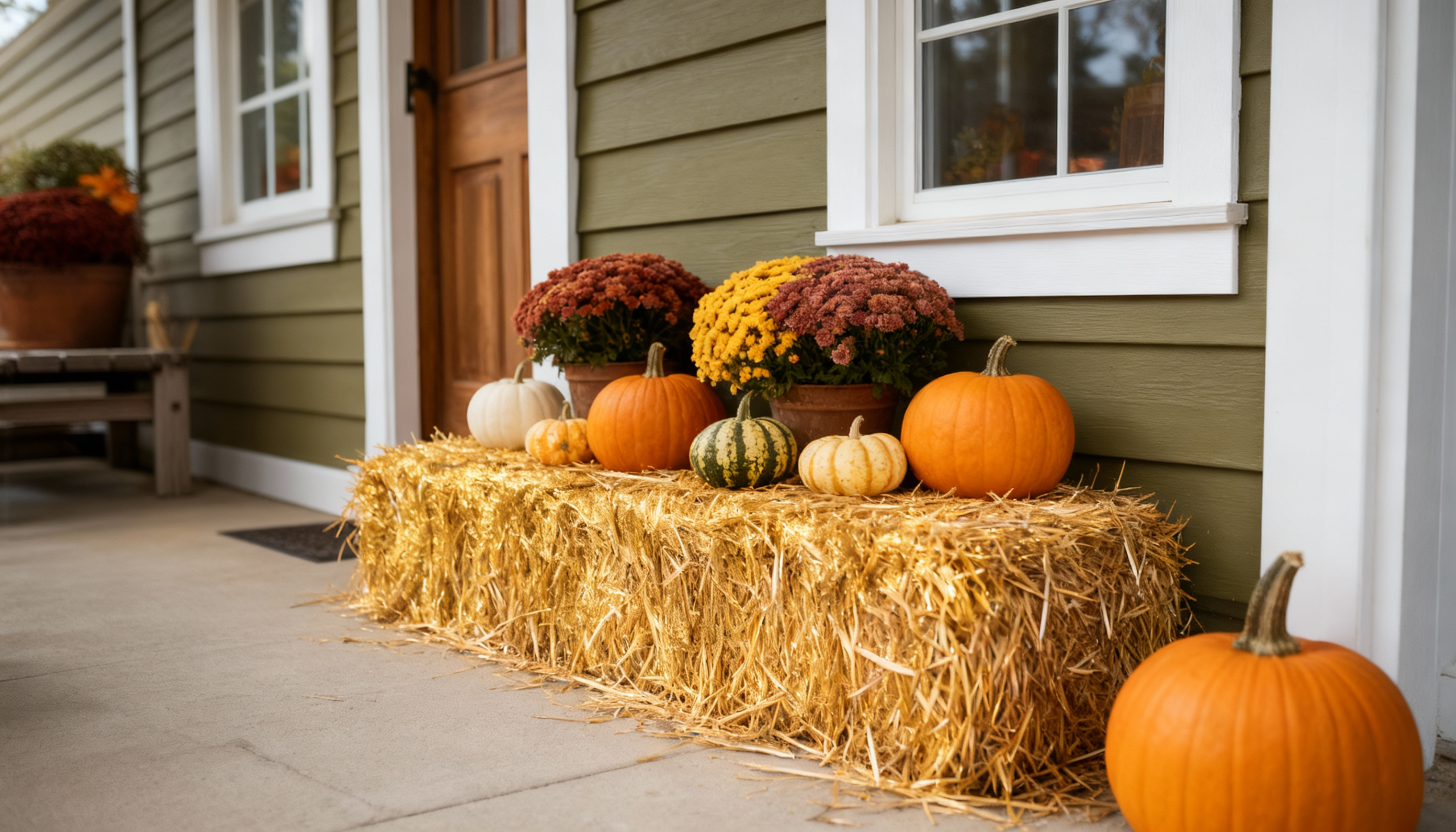 hay bale seating base