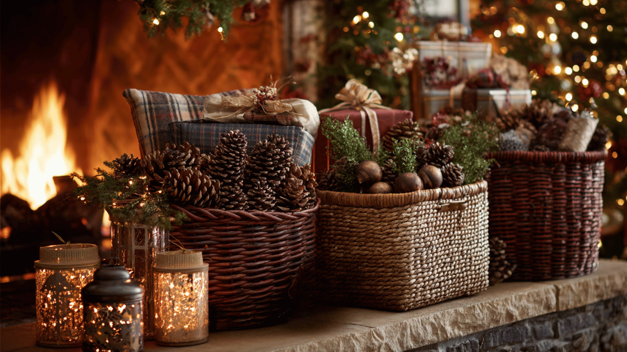 holiday basket display