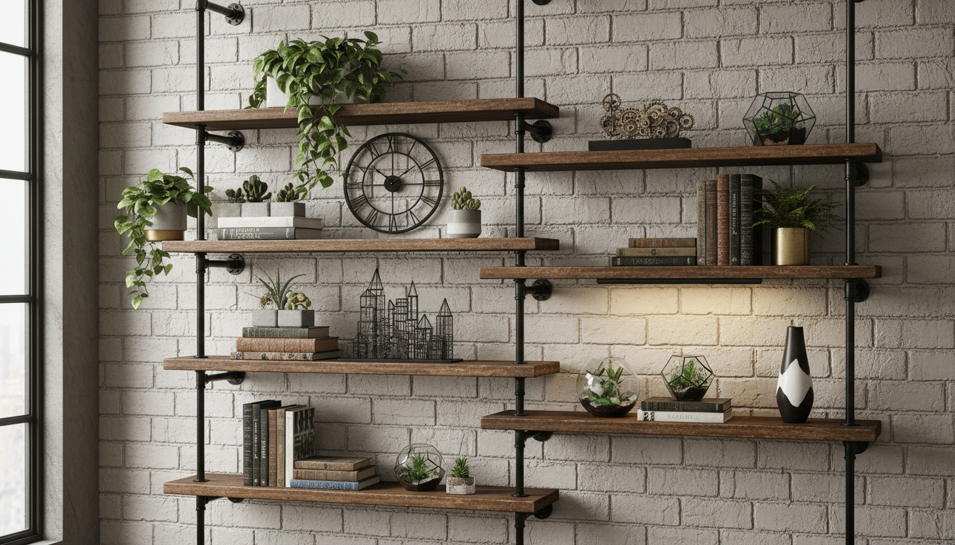 industrial pipe shelving system
