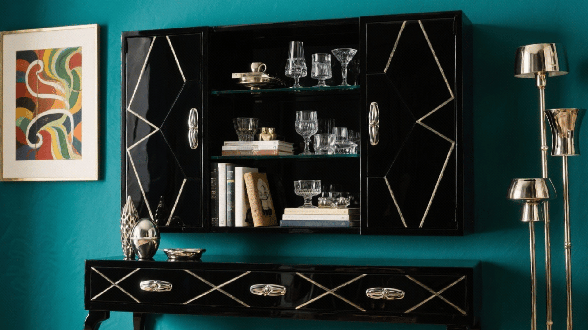 lacquered cabinet display